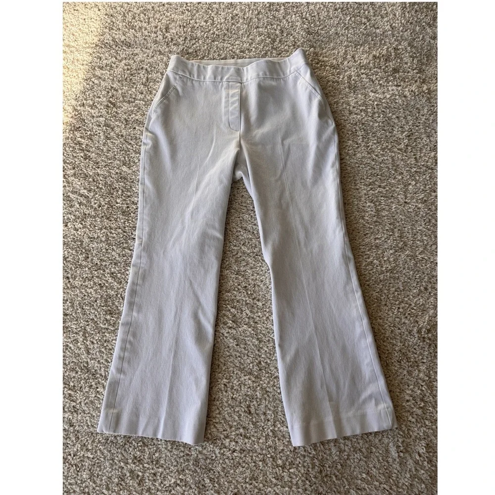 Spanx The Perfect Pant Women Size Medium White Excellent Kick Flare Stretch